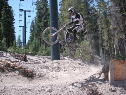 Mountain biking jump